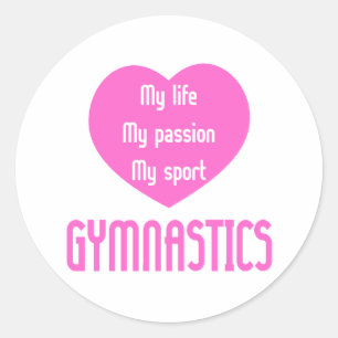 Sticker Rond Sport de passion de la vie de gymnastique
