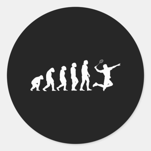 Sticker Rond Sport Evolution Badminton (Devant)