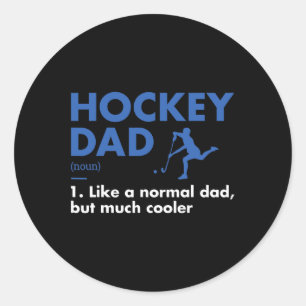 Sticker Rond Sport Papa Définition Hockey