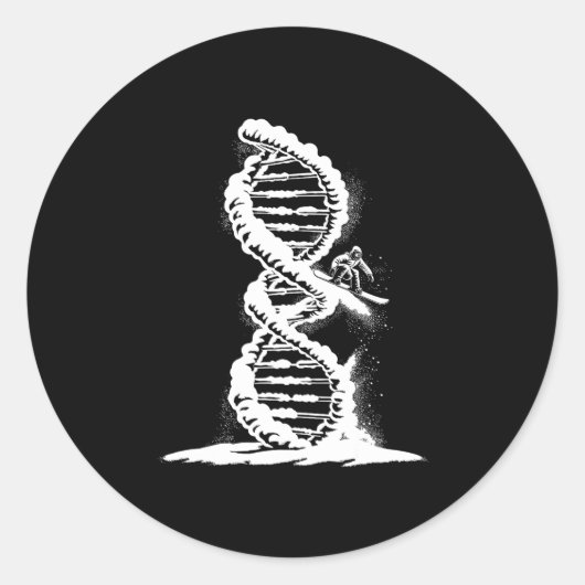 Sticker Rond Sports D'Hiver Snowboard - Snowboard Son Dans Mon (Devant)