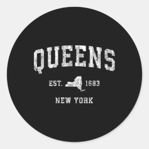 Sticker Rond Sports sportifs Queens New York Ny