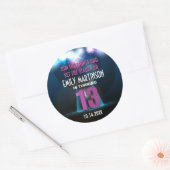 Sticker Rond Spotlight Star Purple 13e anniversaire fête (Enveloppe)