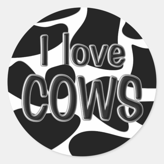 Sticker Rond Spots de vache (Devant)