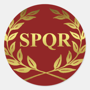 STICKER ROND SPQR