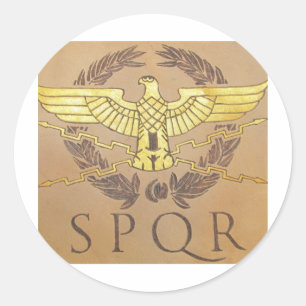 STICKER ROND SPQR