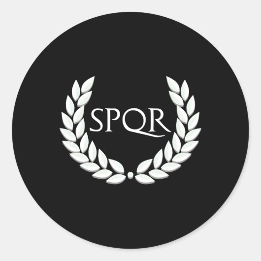 Sticker Rond Spqr Pour Ro Empire (Devant)