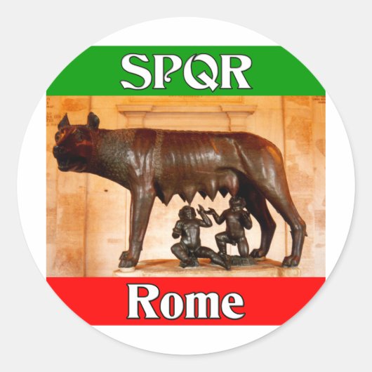 Sticker Rond SPQR Rome (Devant)