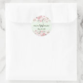 Sticker Rond Spray Floral rose personnalisé (Sac)