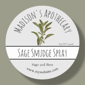 Sticker Rond Spray Sage Smudge