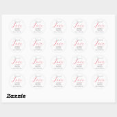 Sticker Rond Spread Love Minimal Script Hand Sanitizer Label (Feuille)