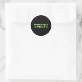 Sticker Rond Spreadsheet ninja classique collant rond (Sac)