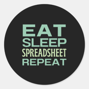 Sticker Rond Spreadsheet Spreadsheet Repeat Classic Round Stick