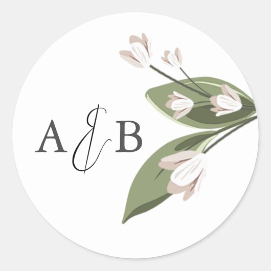 Sticker rond Sprigs (Devant)