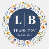 Sticker Rond Spring Floral Wedding (Devant)