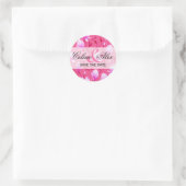 Sticker Rond Spring Flower Garden Enregistrer la date | fuchsia (Sac)