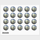 Sticker Rond Spring Flowering Pear Tree (Feuille)