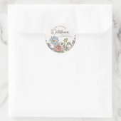 Sticker Rond Spring Garden Party Pastel Floral Anniversaire (Sac)