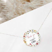 Sticker Rond Spring Little Fleur sauvage Anniversaire