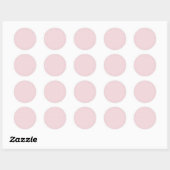 Sticker Rond Spring Polka Dots Classic | Douce Teinte Rose (Feuille)