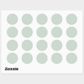 Sticker Rond Spring Polka Dots Classic | Sage Muted (Feuille)