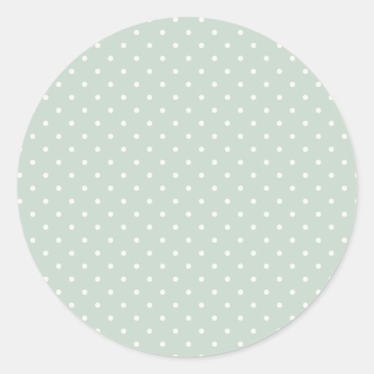 Sticker Rond Spring Polka Dots Classic | Sage Muted (Devant)