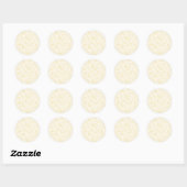 Sticker Rond Spring Sprigs Buttercream - Neutral (Feuille)