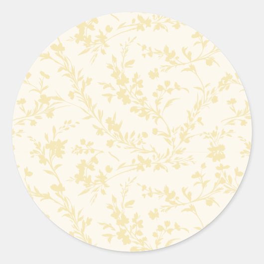 Sticker Rond Spring Sprigs Buttercream - Neutral (Devant)