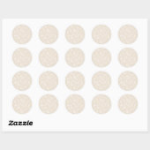 Sticker Rond Spring Sprigs Neutral - Soft Linen (Feuille)