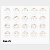 Sticker Rond Spring Wildflower Wedding (Feuille)