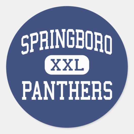 Sticker Rond Springboro - Panthers - High - Springboro Ohio (Devant)