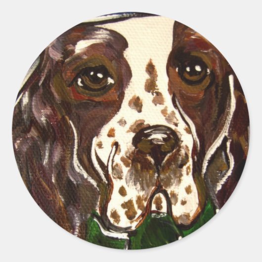 Sticker Rond Springer Spaniel Anglais (Devant)
