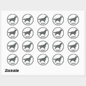 Sticker Rond Springer Spaniel mignon chien animal de compagnie  (Feuille)