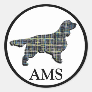 Sticker Rond Springer Spaniel mignon chien animal de compagnie