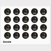 Sticker Rond Springfield Ohio Total Éclipse solaire 2024 1 (Feuille)
