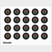 Sticker Rond Springs Village Total Solar Eclipse 2024 Avril 04. (Feuille)