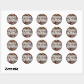 Sticker Rond Sprinkings d'anniversaire (Feuille)