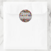 Sticker Rond Sprinkings d'anniversaire (Sac)
