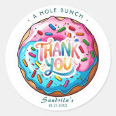 Sticker Rond Sprinkle Donut Thanks a Hole Bunch  (Devant)