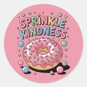 Sticker Rond Sprinter la gentillesse Donut