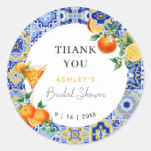 Sticker Rond Spritz Méditerranéen Fête de Mariage (Devant)