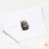 Sticker Rond Spunky Paws Le Chat Steampunk Funky (Enveloppe)