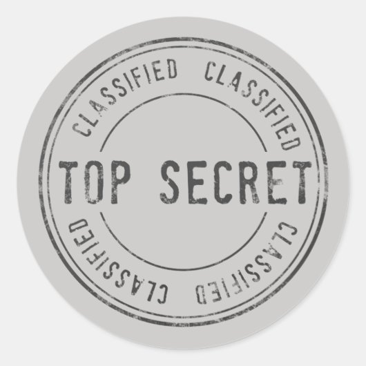 Sticker Rond Spy Surprise fête d'anniversaire Top Secret Classi (Devant)