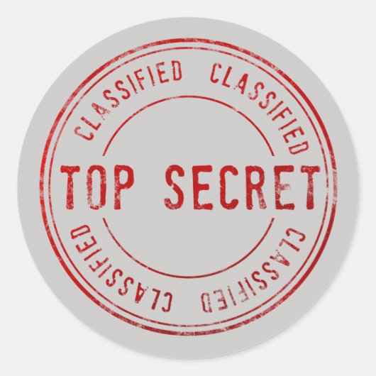 Sticker Rond Spy Surprise fête d'anniversaire Top Secret Classi (Devant)