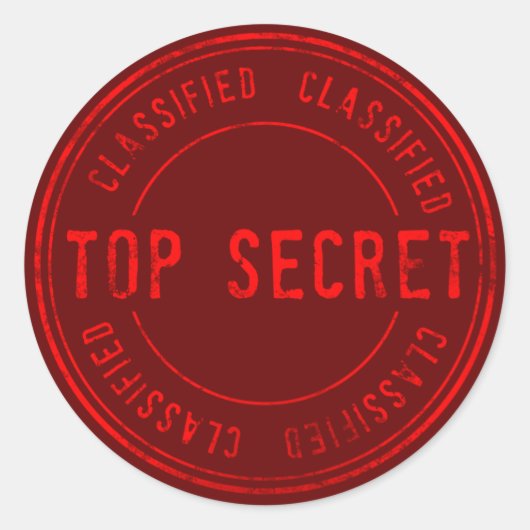 Sticker Rond Spy Surprise fête d'anniversaire Top Secret Classi (Devant)