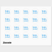 Sticker Rond SQL est cool (Feuille)