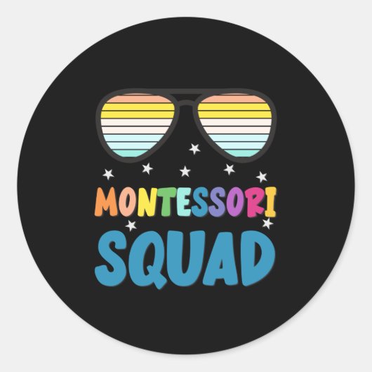 Sticker Rond Squad Montessori (Devant)