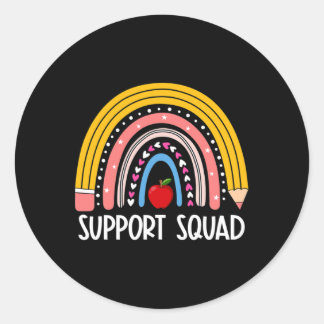 Sticker Rond Squad Rainbow Retour À L'Équipe D'Enseignants De S