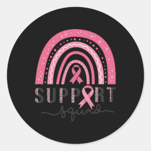 Sticker Rond Squad Sensibilisation au cancer du sein léopard ro