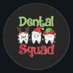 Sticker Rond Squad Tooth Christmas Tshirt Dental Assistant Cade<br><div class="desc">Squad Tooth Christmas Tshirt Dental Assistant Cadeaux</div>