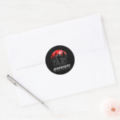 Sticker Rond Squatch Funny Bigfoot Papa Sasquatch Yeti Pères D (Enveloppe)